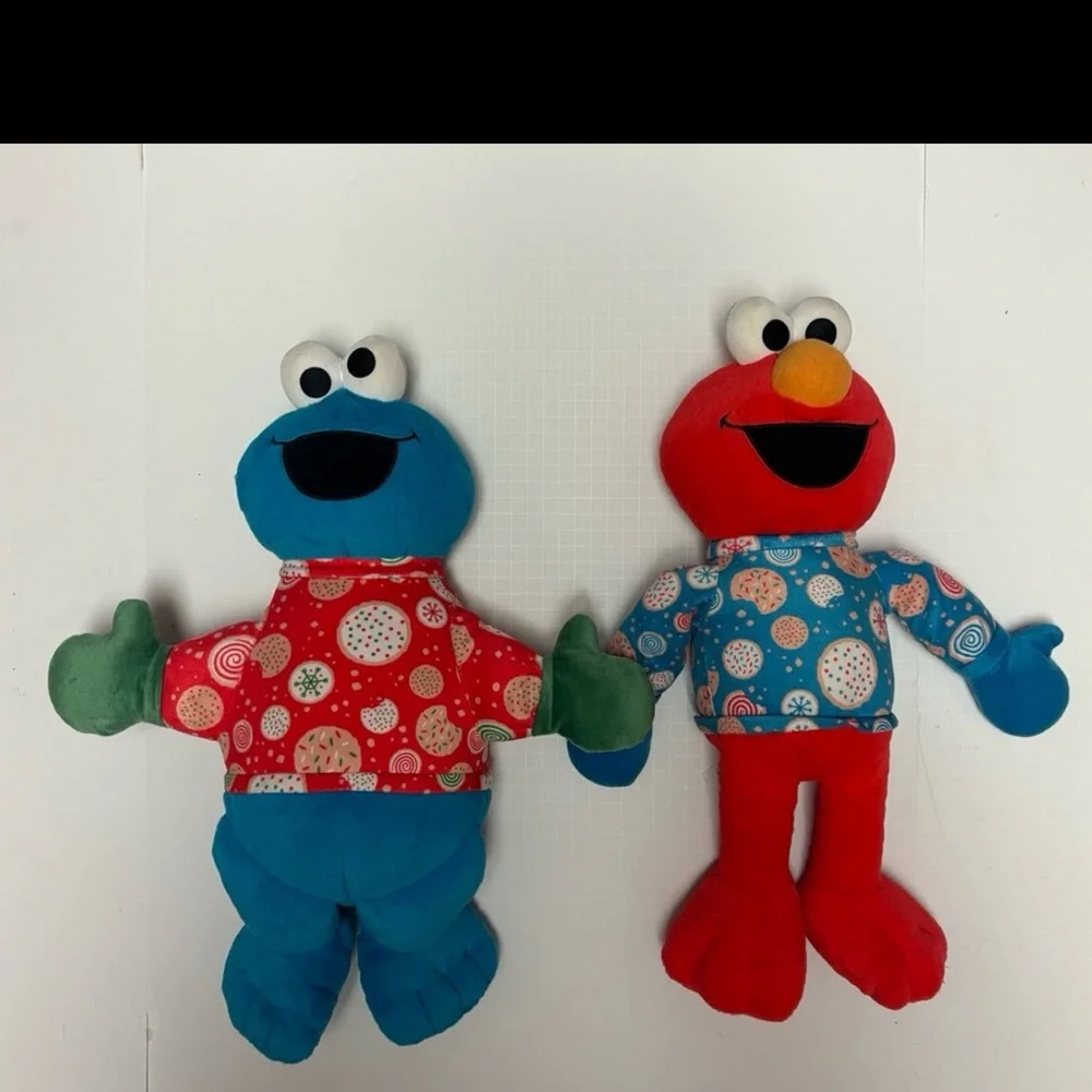 Sesame‎ Street Elmo & Cookie Monster 19-Inch Plush [Holiday Sweaters]